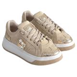 Kadın Ortopedik Spor Ayakkabı Topuk Dikenine Karşı Özel Üretim Süet Malzeme Topuk Poli Taban Günlük Rahat Sneaker (Bej, EU Ayakkabı Beden Sistemi, Yetişkin, Kadın, Sayısal, Orta, 38)