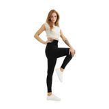 Kadın Oversize Büyük Beden French Veleour Kadife Fitilli Siyah Tayt SİYAH 4 XL