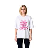 Kadın Oversize Kısa Kollu Tişört Anne Sevgilim Baskılı Kalp Desenli Rahat Kesim Günlük Giyim Modern