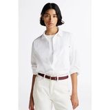 Kadın Oversize Poplin Gömlek - Beyaz - Optik Beyaz - 38