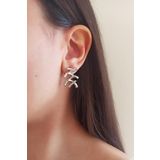 Kadın Özel Tasarım 4 cm Küpe 0025
