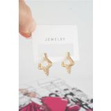 Kadın Özel Tasarım Zirkon Taşlı 2'li Minimal Küpe