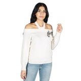 Kadın Pamuklu Regular Fit Yuvarlak Yaka Beyaz Kazak MF3014MS14G-10701