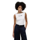 Kadın Pamuklu Regular Fit Yuvarlak Yaka Beyaz T-Shirt WW0WW50947-YBL