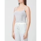 Kadın Parılrılı Model İp Askılıklı Slim Fit Gri Bluz TA2144MA36L-005