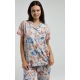 Kadın Pembe Gömlek Pijama Takım