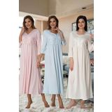 Kadın Pembe Hamile Lohusa Gecelik, 2XL, DS3012EF-86D0018319329