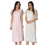Kadın Pembe Hamile Lohusa Gecelik, 2XL, EFW2052EF-86D0018320166