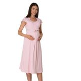 Kadın Pembe Hamile Lohusa Kısa Kollu Gecelik, M, EFS6013EF-869BST0010171