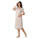 Kadın Pembe Hamile Lohusa Kısa Kollu Gecelik, S, EFS8013EF-869BST0011090