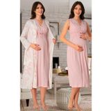 Kadın Pembe Hamile Lohusa Sabahlık Ve Gecelik Takım (Pembe/M)-Effortt8035-19804IGP27168225