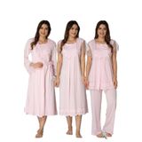 Kadın Pembe Hamile Lohusa Sabahlıklı Gecelik Ve Pijama Takım, S, ES2050EF-89D0018311356