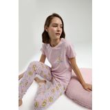 Kadın Pembe Kısa Kol Pijama Takım