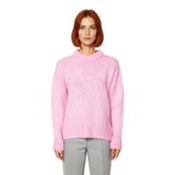 Kadın Pembe Oversize Dik Yaka Triko Kazak Kış Sezonuna Özel Modern Ve Rahat Giyimin Anahtarı -Pembe-L