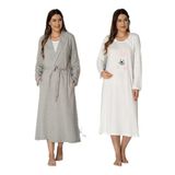 Kadın Pembe Sabahlıklı Hamile Lohusa Gecelik Takım, M, EF3092EF-86D0018318237