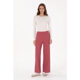 Kadın Pembe Triko Loose Fit Pantolon