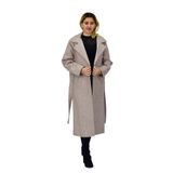 Kadın Pıtırcık Uzun Kaşe Kaban BGL-ST04120 BEJ L