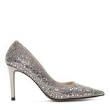 Kadın Platin Parlak İnce Topuklu Stiletto