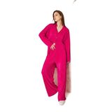 Kadın Pliseli Beli Lastikli Pantolon Tunik Gömlek Ikili Bürümcük Salaş Takım 3573330 Fuşya 40