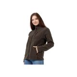 Kadın Polar Tam Fermuarlı Outdoor 3 Cepli Spor Polar Ceket (Haki, XL)