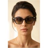 Kadın Polarize Cat Eye Güneş Gözlüğü Kahverengi Uv400 Korumalı