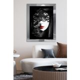 Kadın Portre Gümüş Tek Parça Pleksi Tablo, 60 x 80, PT-049