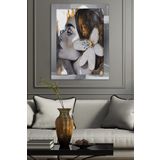 Kadın Portre Gümüş Tek Parça Pleksi Tablo, 60 x 80, PT-095