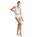 Kadın Private Dantelli Midi Beyaz Slip Külot 1333 BEYAZ 2XL