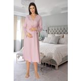 Kadın Pudra Pembe Lohusa Hamile Gecelik (Pudra / 2XL)