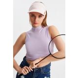 Kadin Pudra Uv Korumali Katlanabilir Ustu Acik Yumusak Siperli 100 Pamuklu Penye Tenis Vizor Sapka