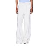Kadın Rahat Kesim Pileli Geniş Paçalı Denim Ekru Pantolon XW001105 AF14494-U1051