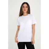 Kadın Regular Fit Basic Tişört –%100 Pamuk Süprem Kumaş, Bisiklet Yaka, Düz Renk (Beyaz, S)