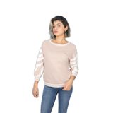Kadın Regular Fit Desenli Uzun Kol Pembe Kazak TF4110MS49I-A4272