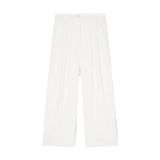 Kadın Regular Fit Normal Bel Pileli Geniş Paça Ekru Pantolon XW001826 AF16125-U1003