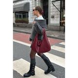 Kadın Retro Xl Cherry Omuz Çantası - Bordo