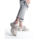 Kadın Rocco Ten Triko Taşlı Spor Ayakkabı & Sneaker