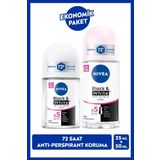 Kadın Roll-on Deodorant Black&white Clear 50ml Ve Mini Roll-on Black&white Clear 25ml