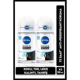 Kadın Roll-on Deodorant Black&White Invisible Pure 50ml, 72 Saat Anti-perspirant Ter Koruma, X2 Adet