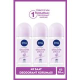 Kadın Roll-on Deodorant Double Effect 50ml, 48 Saat Koruma, X3 Adet