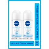 Kadın Roll-on Deodorant Fresh Natural 50ml, 48 Saat Anti-perspirant Koruma, X2 Adet