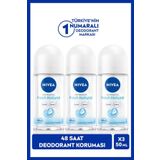 Kadın Roll-on Deodorant Fresh Natural 50ml, 48 Saat Koruma, X3 Adet