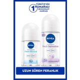 Kadın Roll-on Deodorant Fresh Sensation 50ml Mini Roll-on Fresh Natural 25ml, Gün Boyu Ferahlık