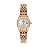 Kadın Rose Gold Roma Rakamlı, Taşlı Kadran, Bileklik Hediye Takvimli Kadın Kol Saati Rose
