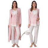 Kadın Sabahlıklı Hamile Lohusa Pijama Takımı Effort, L, Effortt9054-19804IGP2717588