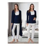 Kadın Sabahlıklı Hamile Lohusa Pijama Takımı, XL, Effortt9054-19804IGP2717579