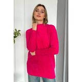 Kadın Sakal Tunik 5558 - Fuşya - Standart
