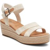Kadın Sandalet 10020749 10020758 Toms Audrey Metallic Linen Stripe - 001-Beyaz