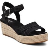 Kadın Sandalet 10020749 10020758 Toms Audrey Metallic Linen Stripe - 010-Siyah