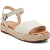 Kadın Sandalet 10020814 10020768 Toms Abby Slubby Woven/leather - 001-Beyaz