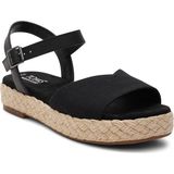 Kadın Sandalet 10020814 10020768 Toms Abby Slubby Woven/leather - 010-Siyah